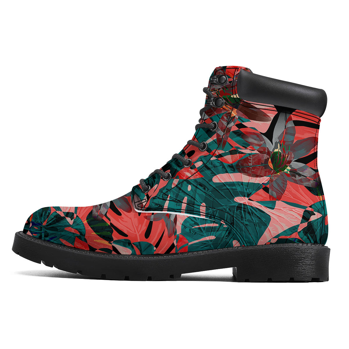 Flower Psychedelic Hawaiian Print Boots-grizzshop