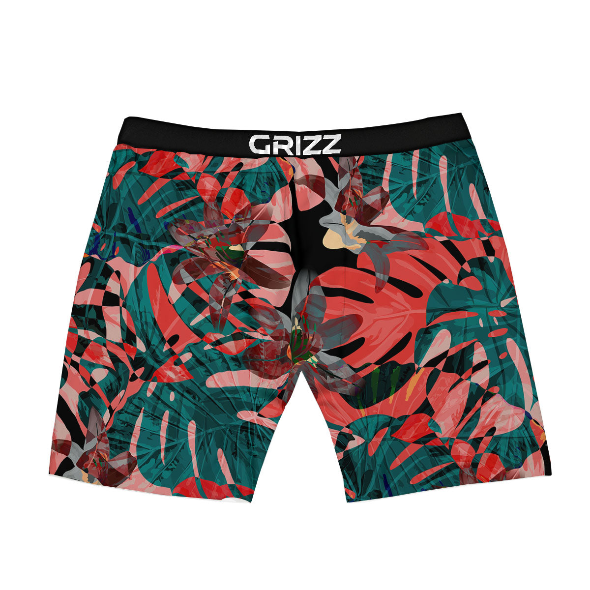 Flower Psychedelic Hawaiian Print Boxer Briefs-grizzshop