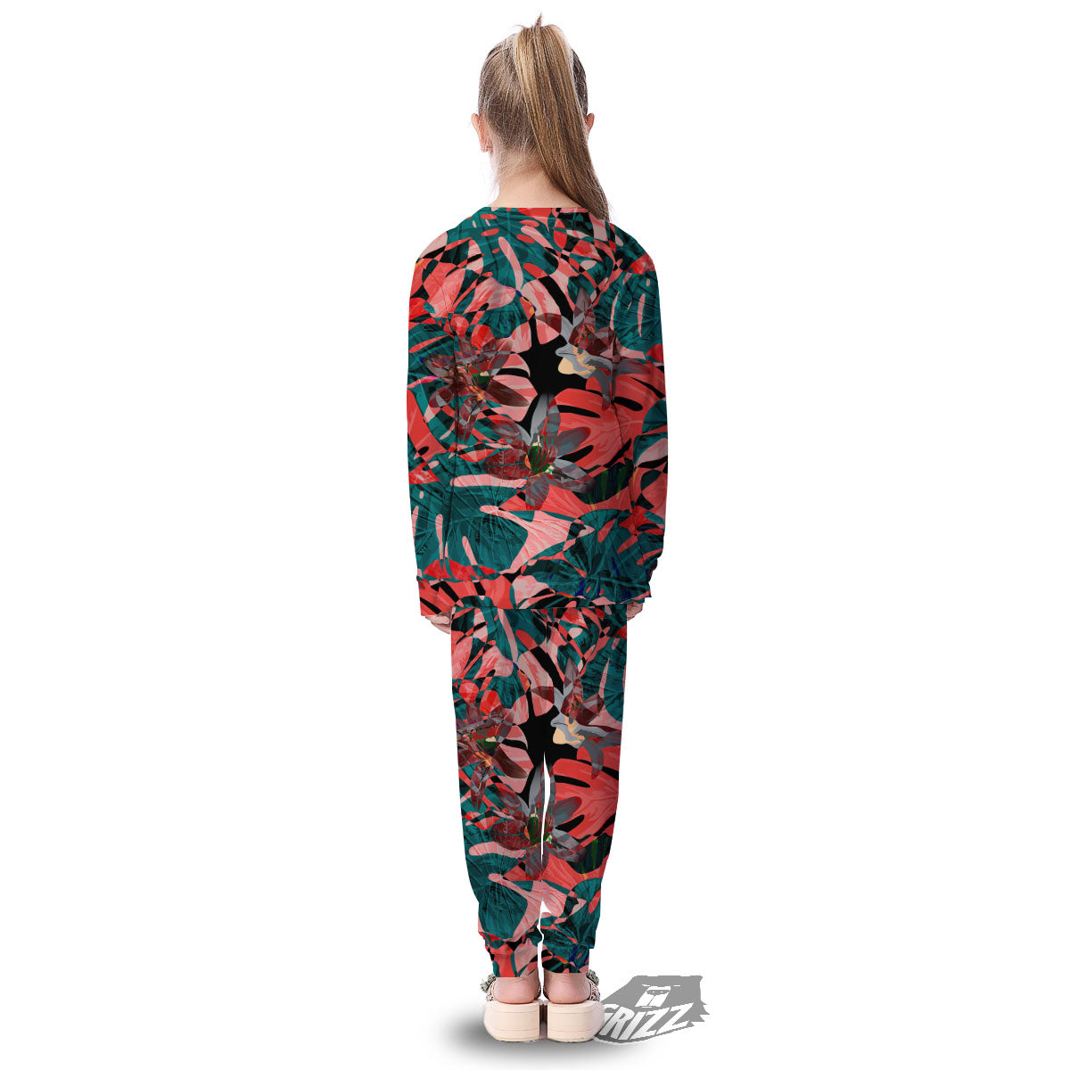 Flower Psychedelic Hawaiian Print Kid's Pajamas-grizzshop