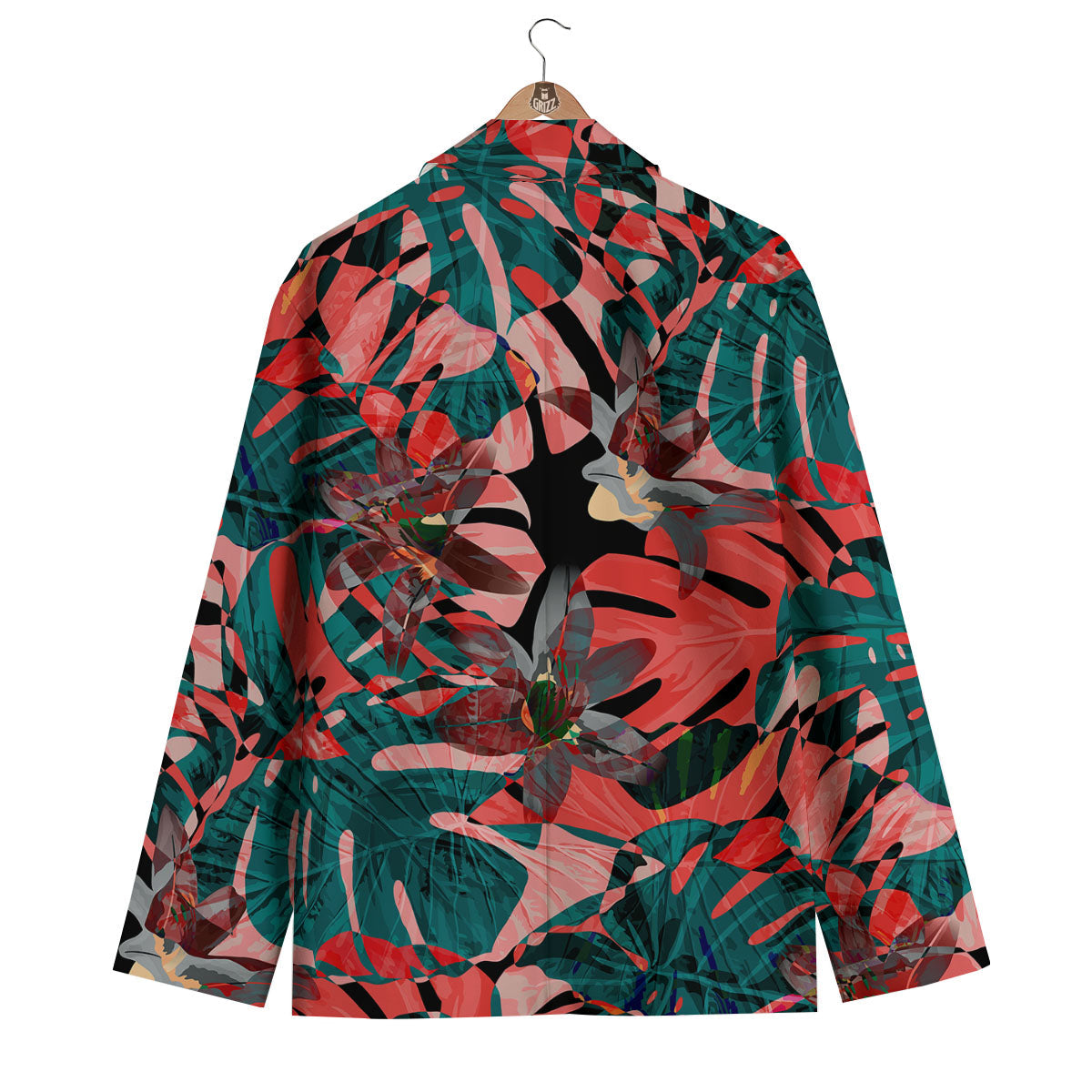 Flower Psychedelic Hawaiian Print Men's Blazer-grizzshop