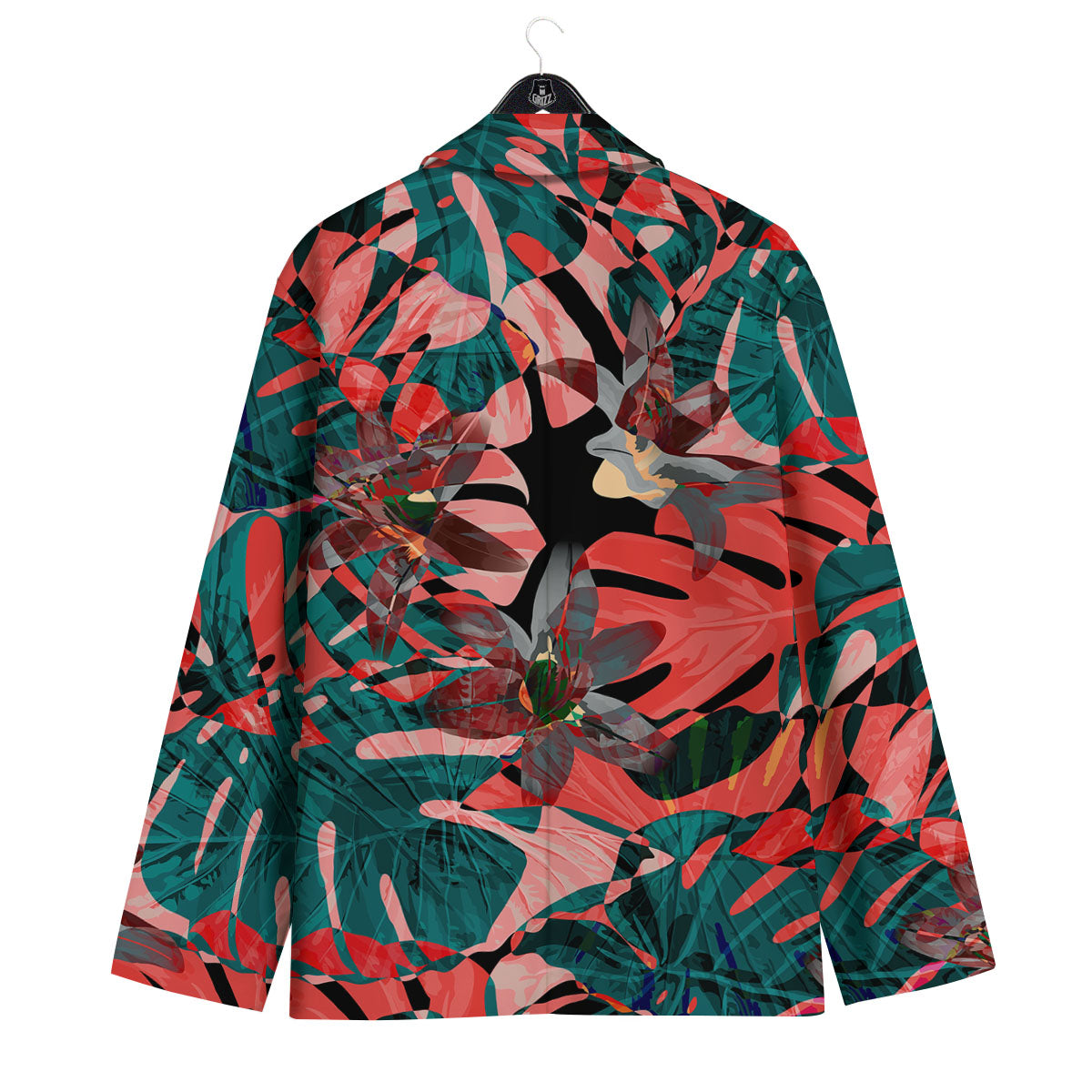 Flower Psychedelic Hawaiian Print Men's Sport Coat-grizzshop