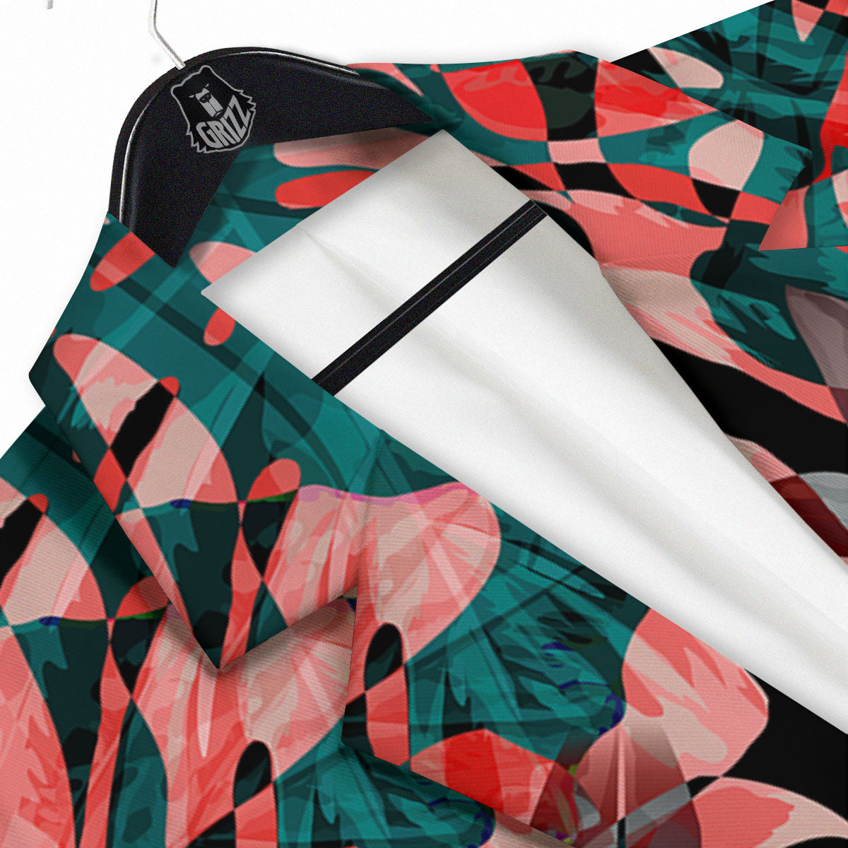 Flower Psychedelic Hawaiian Print Men's Sport Coat-grizzshop