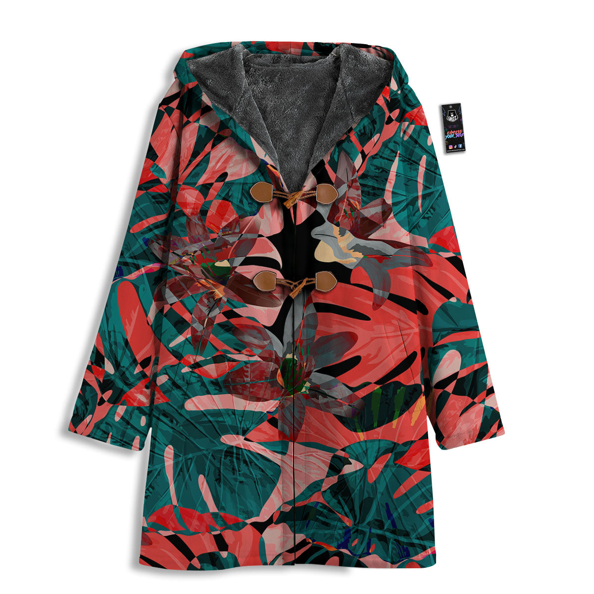 Flower Psychedelic Hawaiian Print Men's Windbreaker Jacket-grizzshop