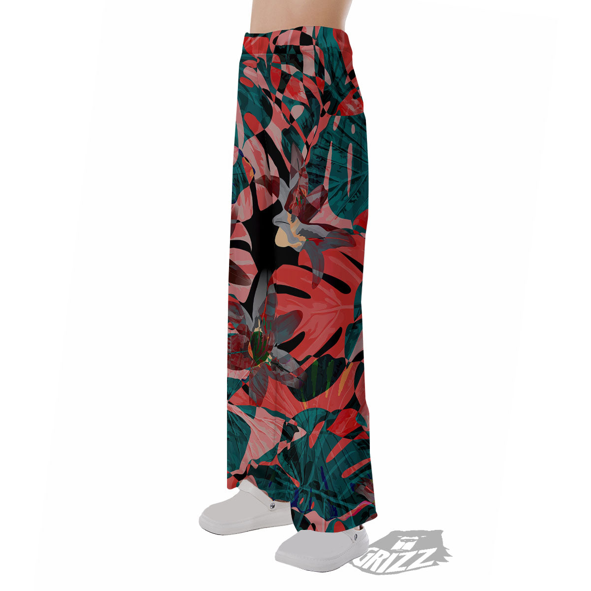 Flower Psychedelic Hawaiian Print Pajama Pants-grizzshop