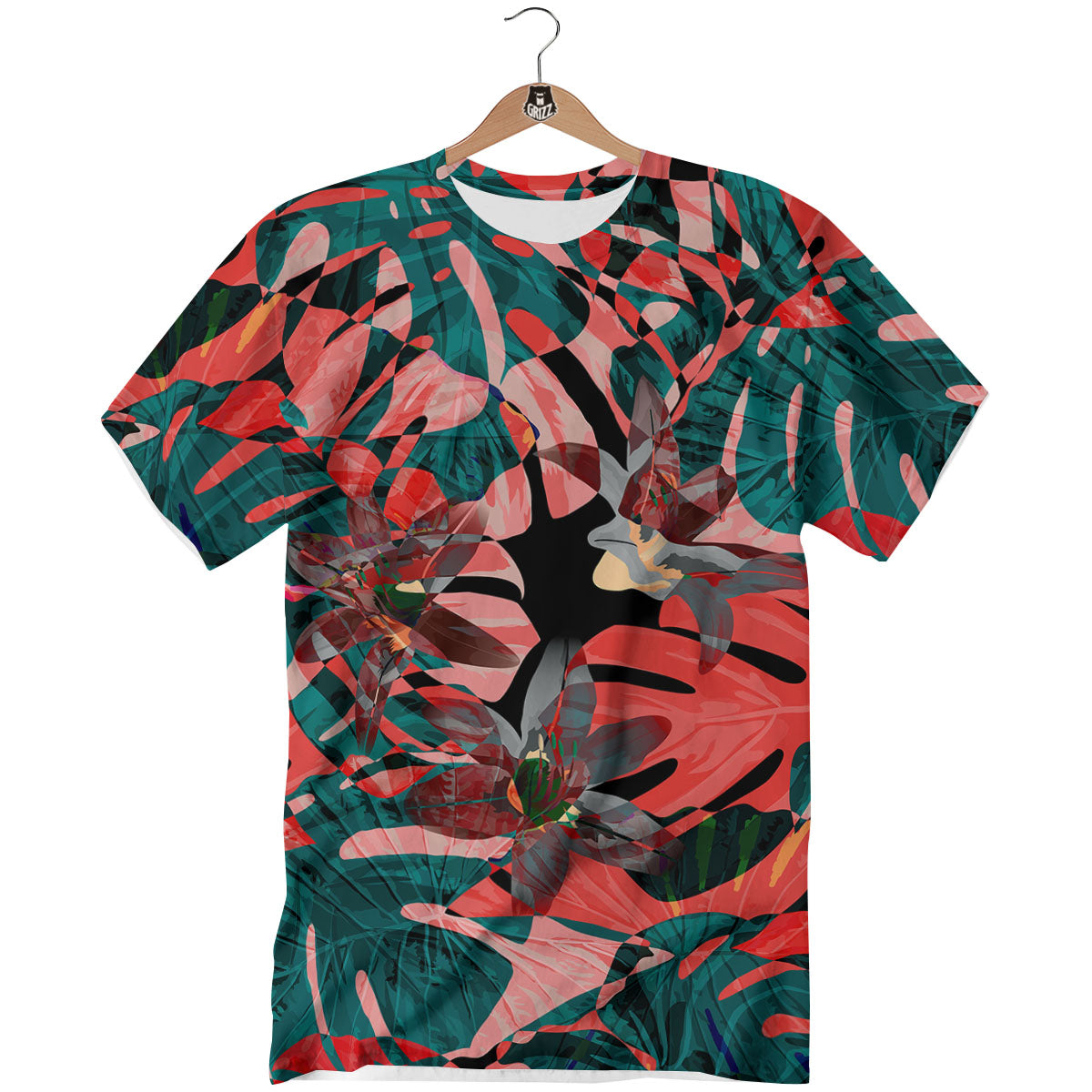 Flower Psychedelic Hawaiian Print T-Shirt-grizzshop