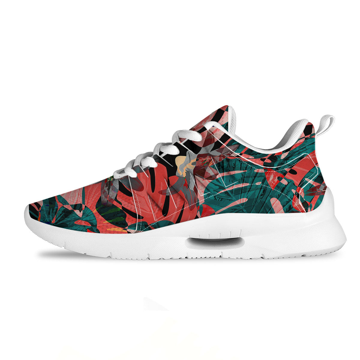Flower Psychedelic Hawaiian Print Tennis Shoes-grizzshop