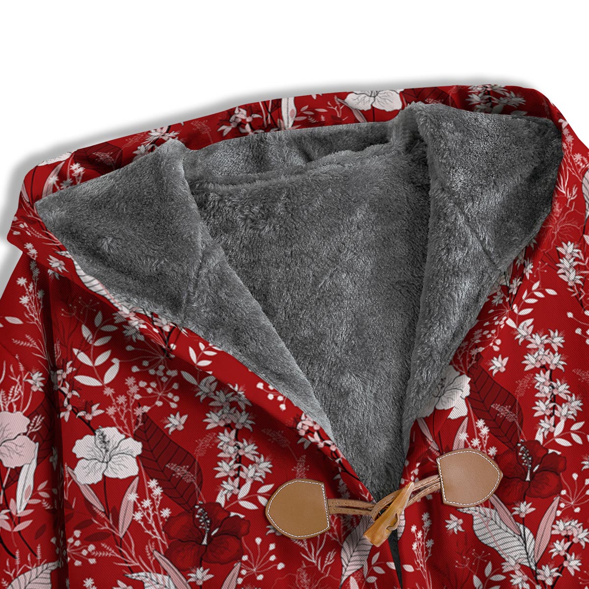 Flower Red Japanese Print Pattern Men's Windbreaker Jacket-grizzshop