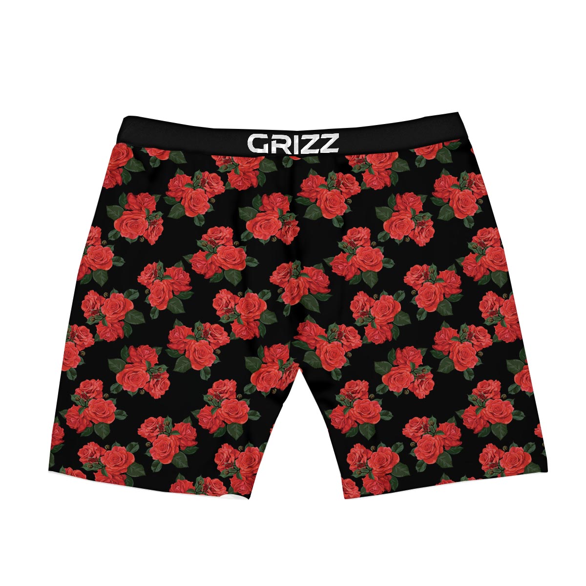 Flower Red Rose Print Pattern Boxer Briefs-grizzshop