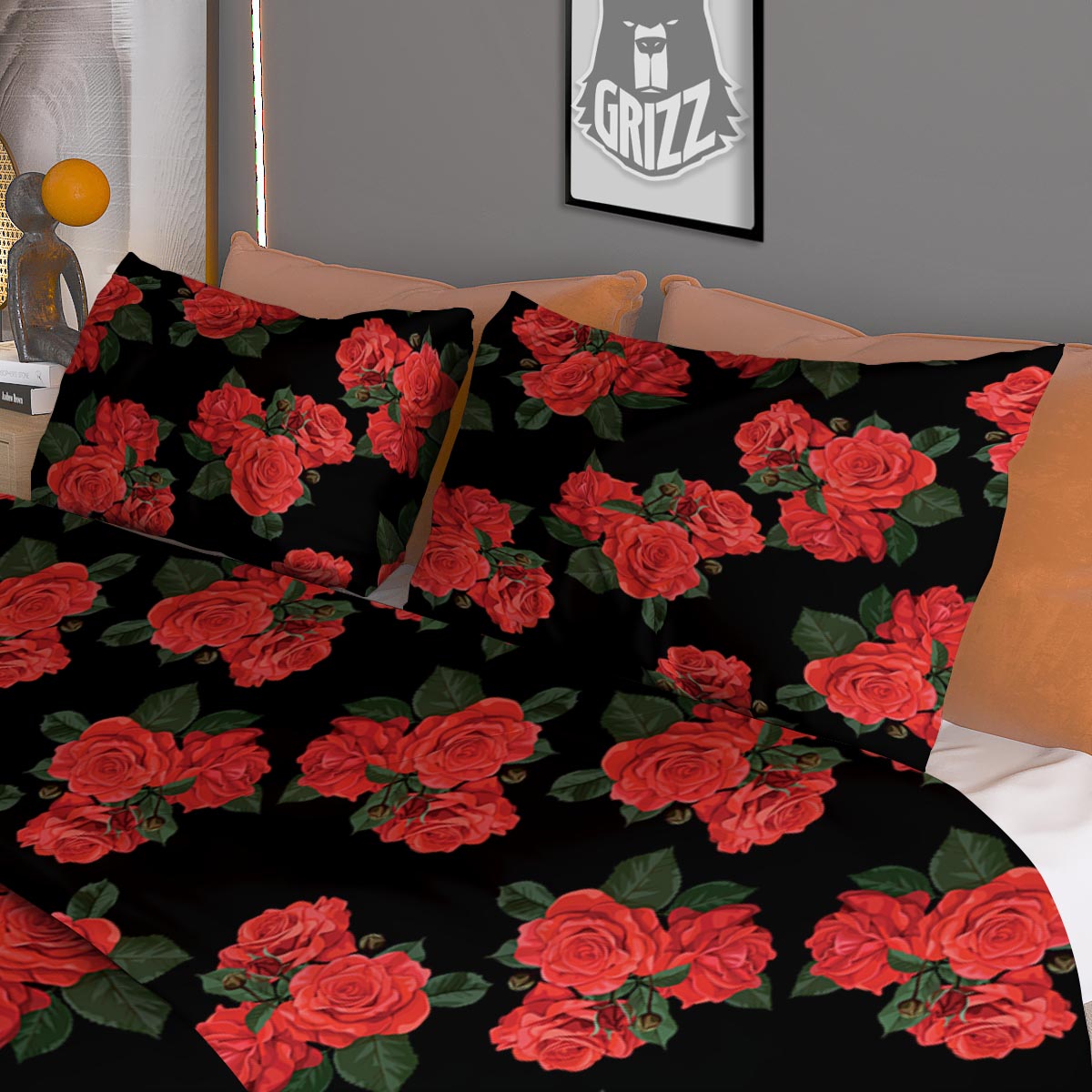 Flower Floral Vintage Print Pattern Duvet Cover Bedding Set