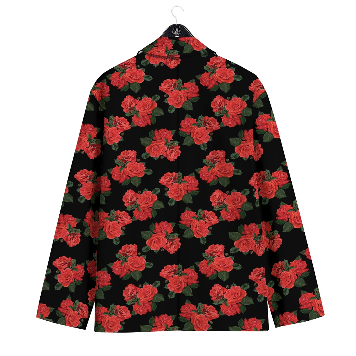 Flower Red Rose Print Pattern Men's Sport Coat-grizzshop