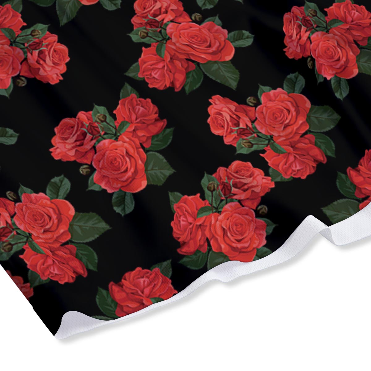 Flower Red Rose Print Pattern Mesh Shorts