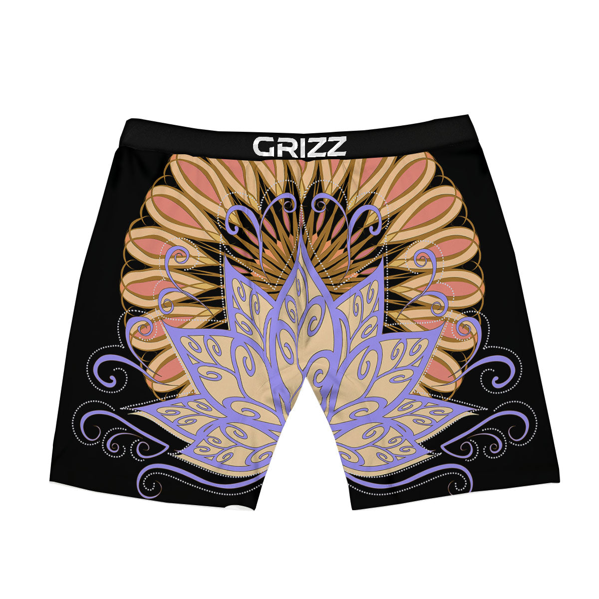 Flower Reiki Chakra Print Boxer Briefs-grizzshop