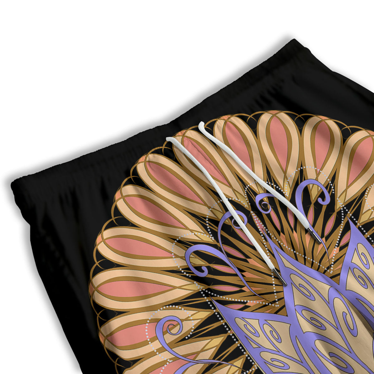 Flower Reiki Chakra Print Men's Athletic Shorts-grizzshop