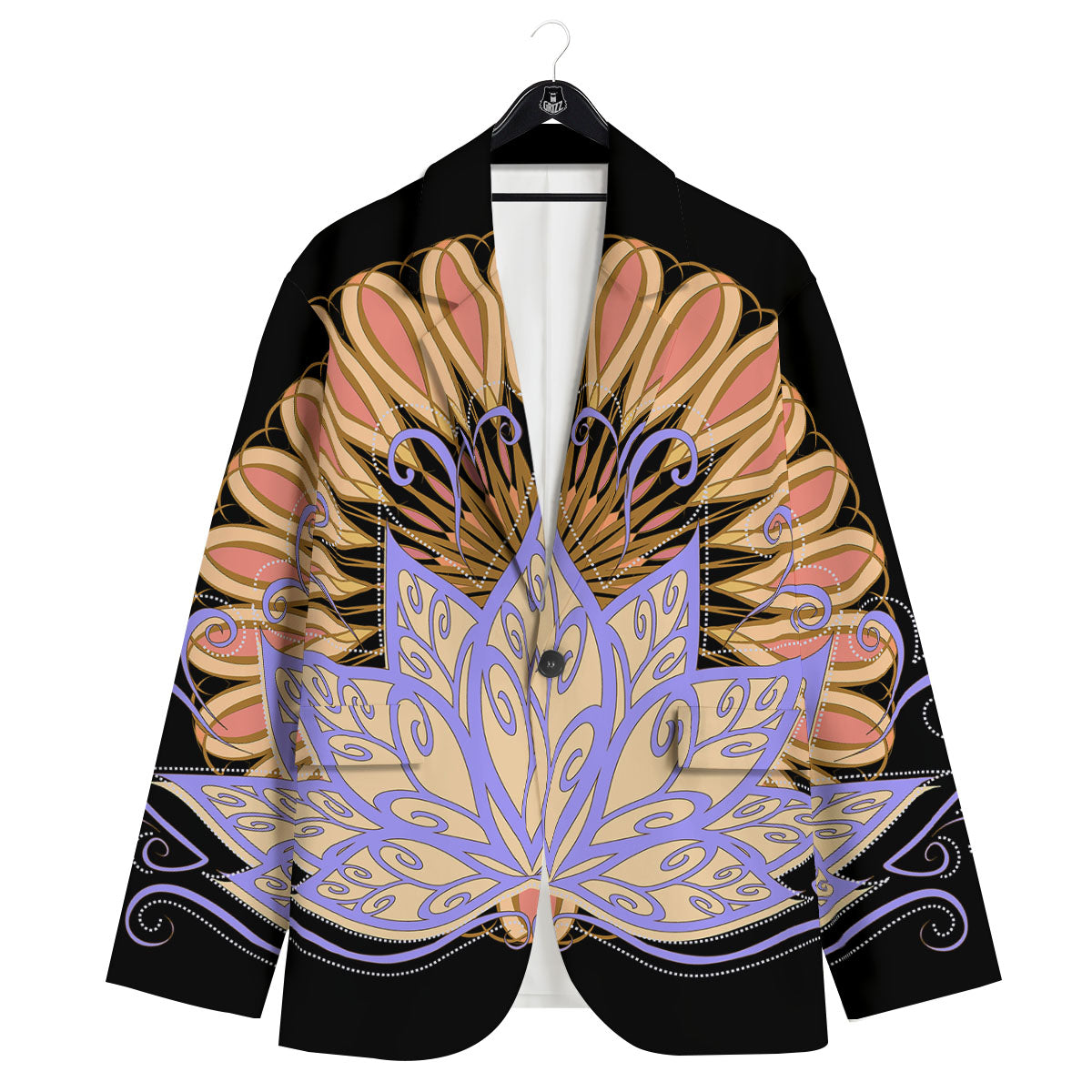 Flower Reiki Chakra Print Men's Sport Coat-grizzshop
