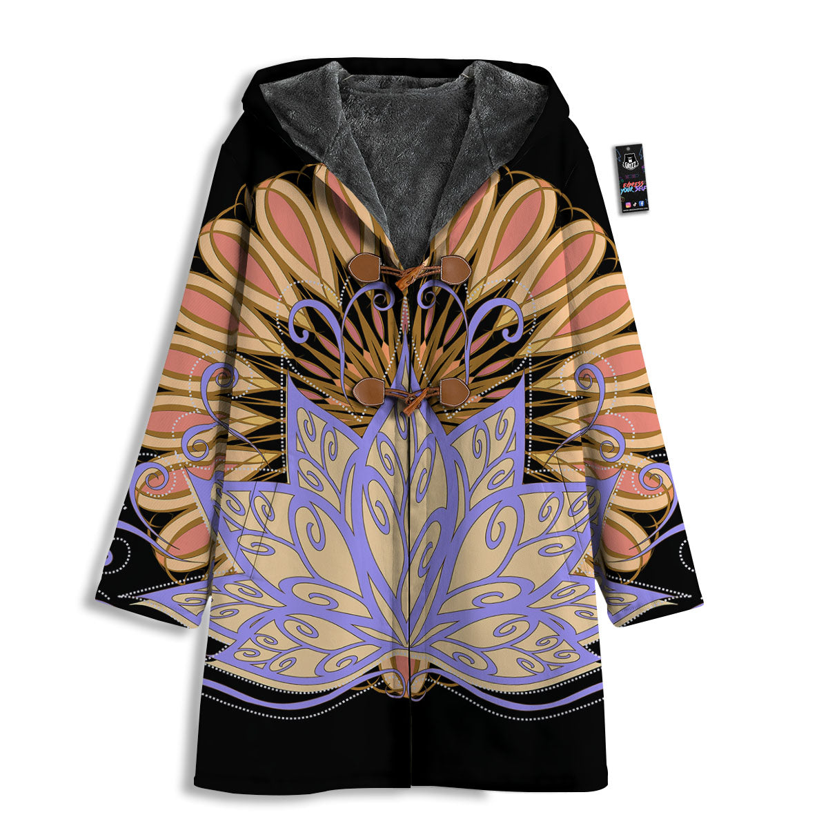 Flower Reiki Chakra Print Men's Windbreaker Jacket-grizzshop