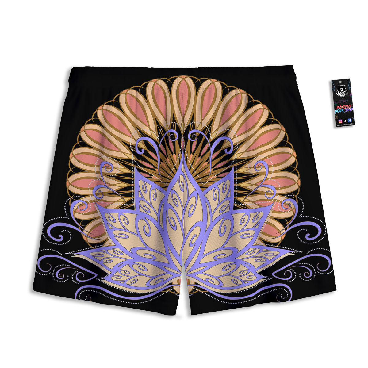Flower Reiki Chakra Print Mesh Shorts-grizzshop