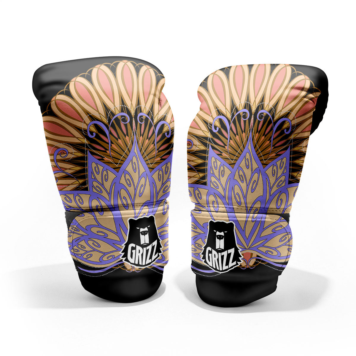 Flower Reiki Chakra Print Sparring Gloves-grizzshop