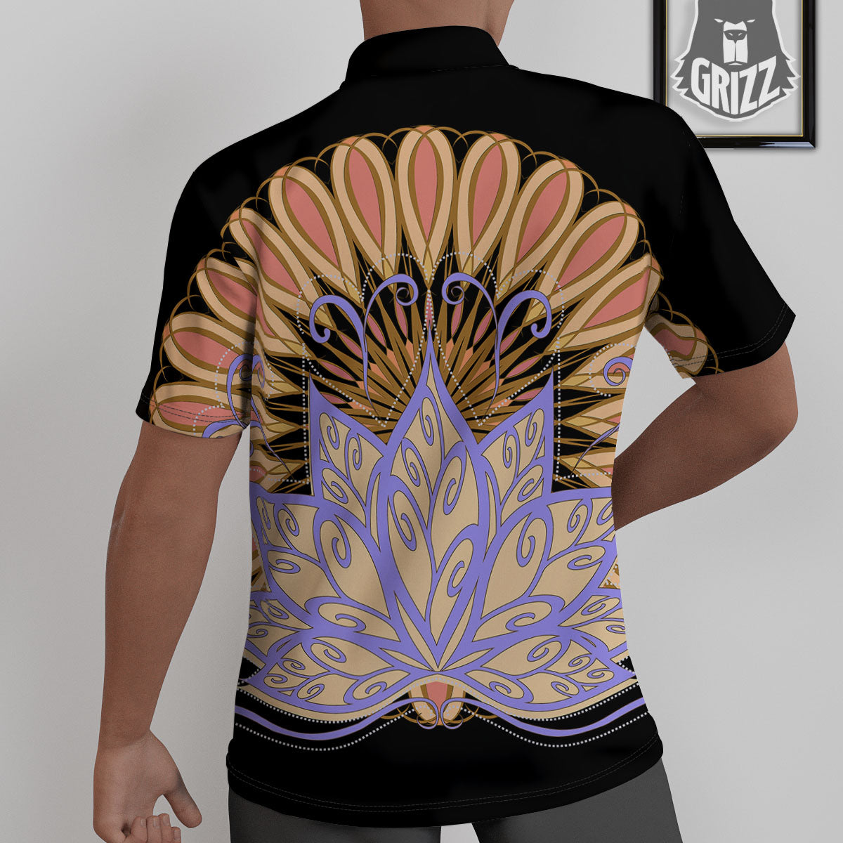 Flower Reiki Chakra Print Untucked Shirts-grizzshop