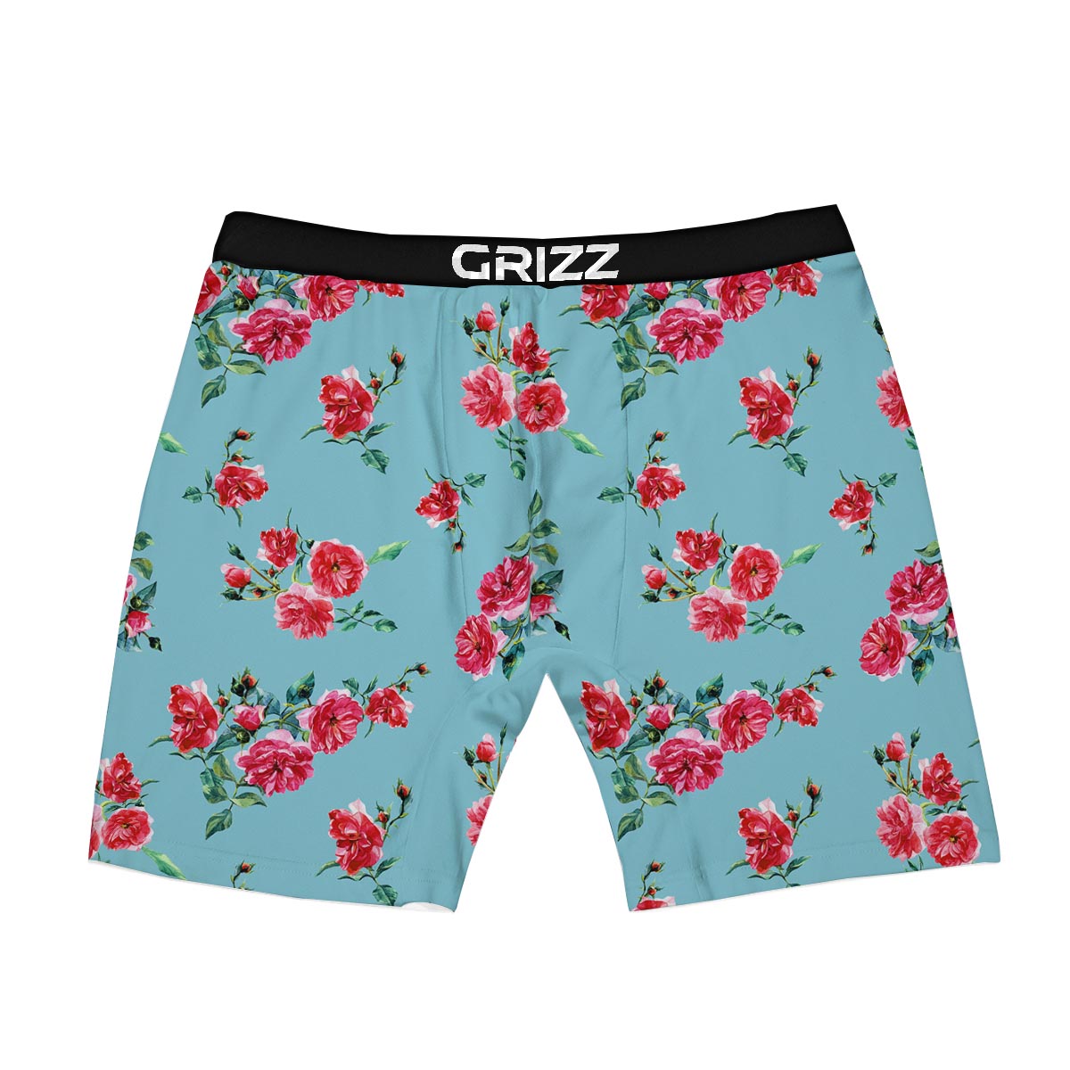 Flower Roses Floral Print Pattern Boxer Briefs-grizzshop