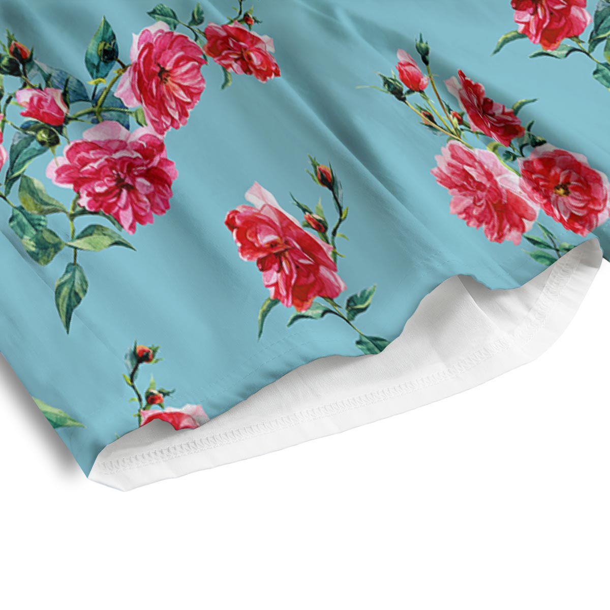 Flower Roses Floral Print Pattern Men's Athletic Shorts