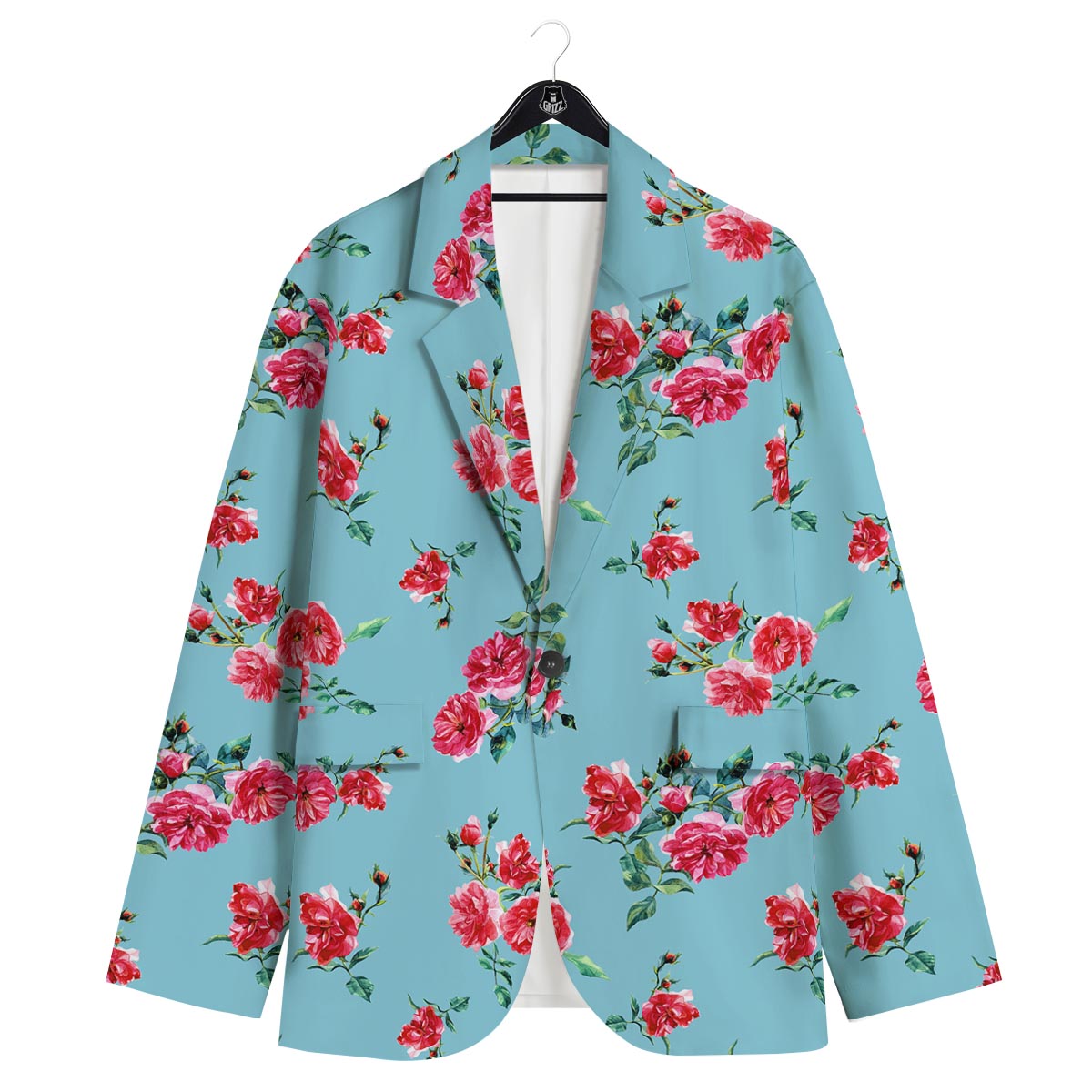 Flower Roses Floral Print Pattern Men's Sport Coat-grizzshop