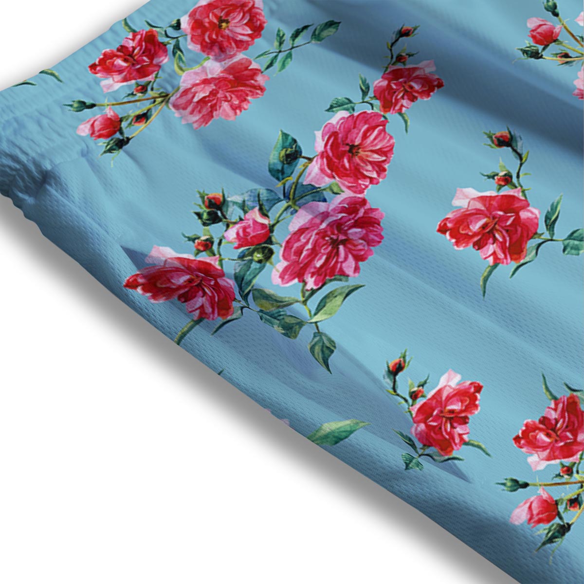 Flower Roses Floral Print Pattern Mesh Shorts