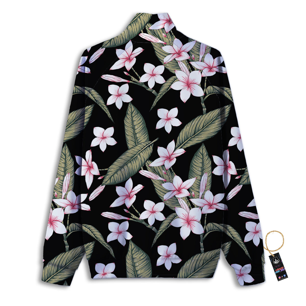 Flower Roses Floral Print Pattern Track Jacket-grizzshop