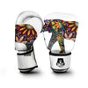 Flower Silhouette Elephant Print Boxing Gloves-grizzshop