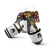 Flower Silhouette Elephant Print Boxing Gloves-grizzshop