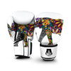 Flower Silhouette Elephant Print Boxing Gloves-grizzshop