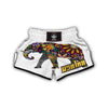 Flower Silhouette Elephant Print Muay Thai Boxing Shorts-grizzshop