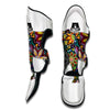 Flower Silhouette Elephant Print Muay Thai Shin Guards-grizzshop