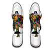 Flower Silhouette Elephant Print Muay Thai Shin Guards-grizzshop