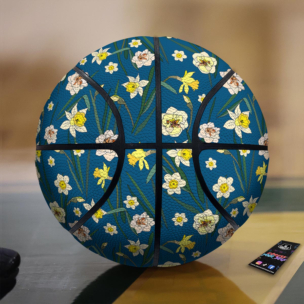 Flower Spring Daffodil Print Pattern Basketball-grizzshop