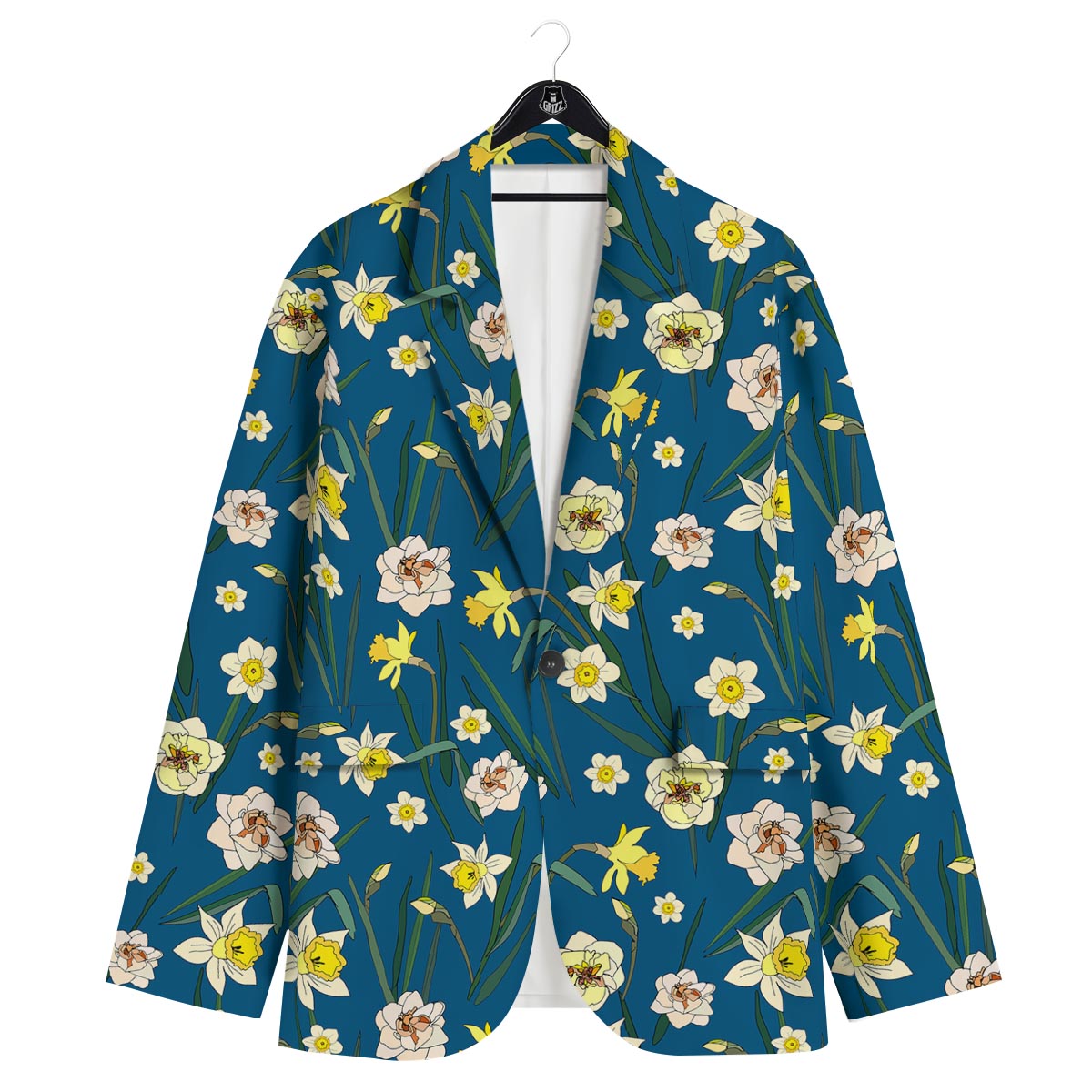 Flower Spring Daffodil Print Pattern Men's Sport Coat-grizzshop