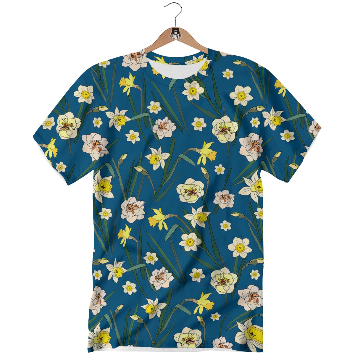 Flower Spring Daffodil Print Pattern T-Shirt-grizzshop