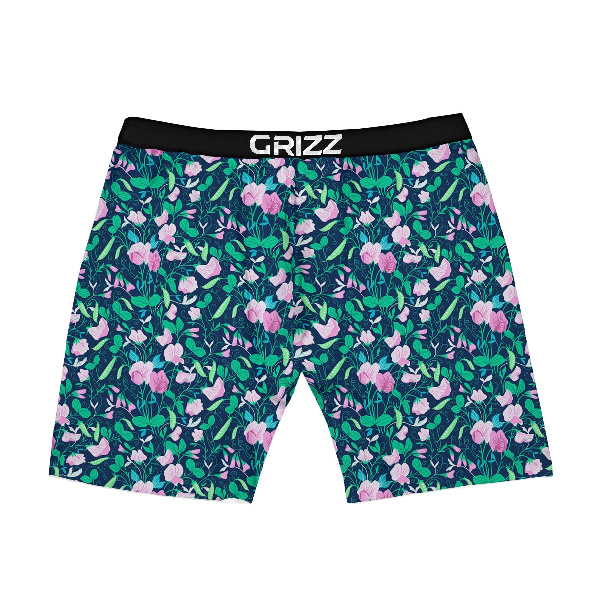 Flower Sweet Pea Print Pattern Boxer Briefs-grizzshop