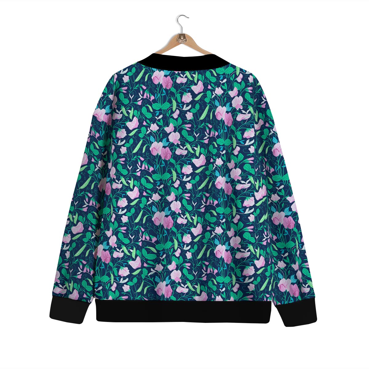 Flower Sweet Pea Print Pattern Cardigan-grizzshop
