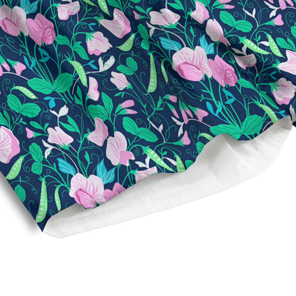 Flower Sweet Pea Print Pattern Men's Athletic Shorts