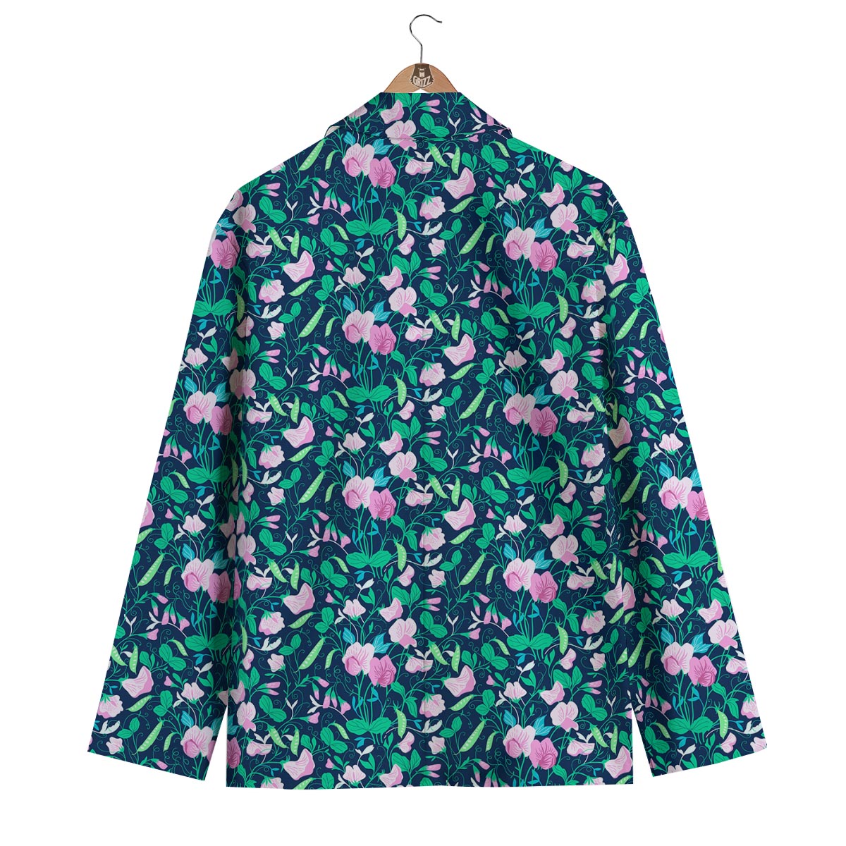 Flower Sweet Pea Print Pattern Men's Blazer-grizzshop