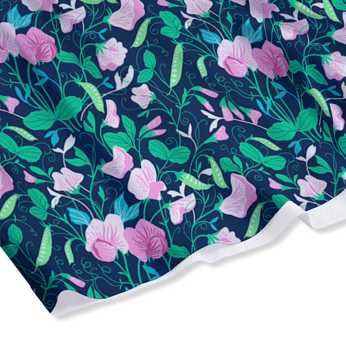Flower Sweet Pea Print Pattern Mesh Shorts
