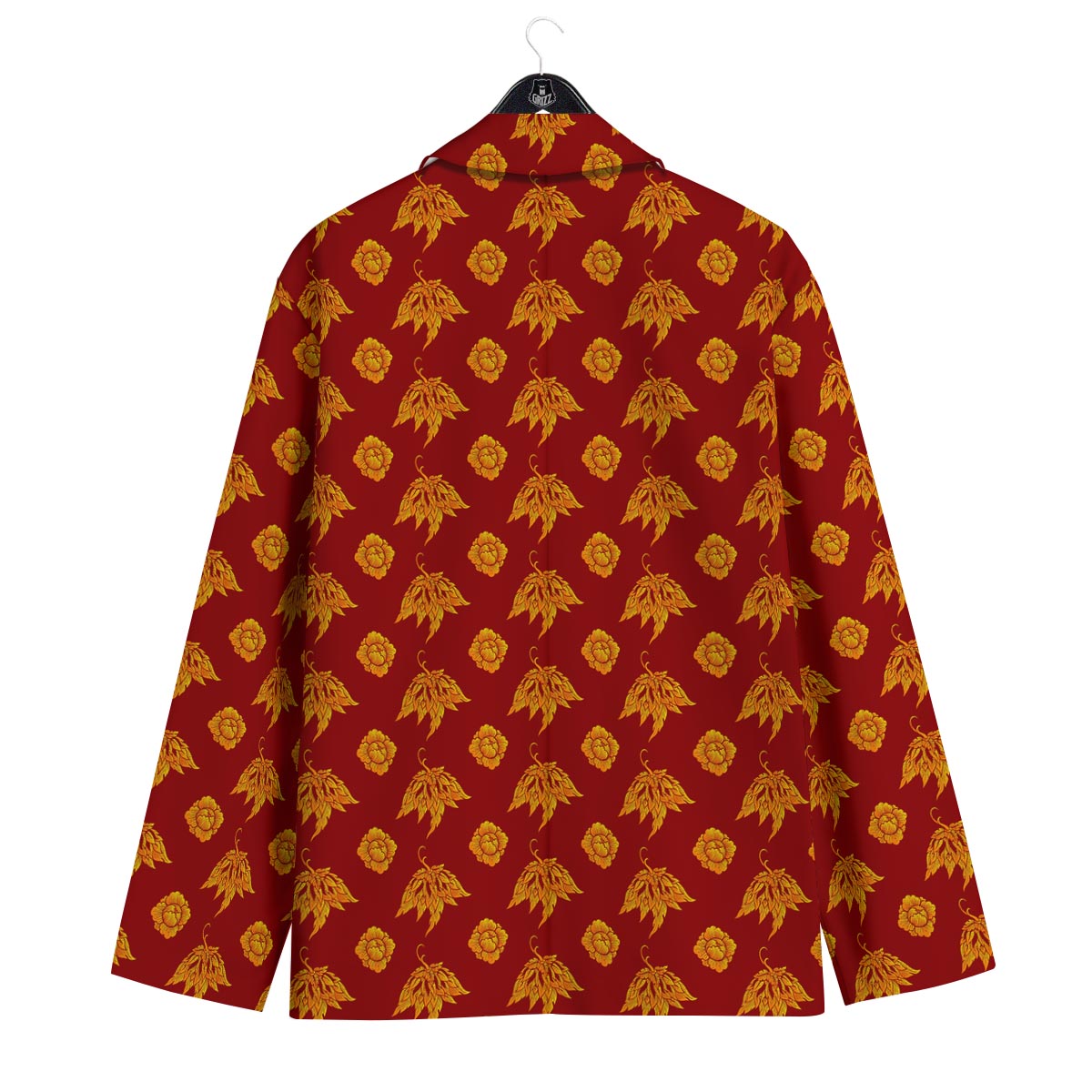 Flower Traditional Thai Print Pattern Men's Sport Coat-grizzshop