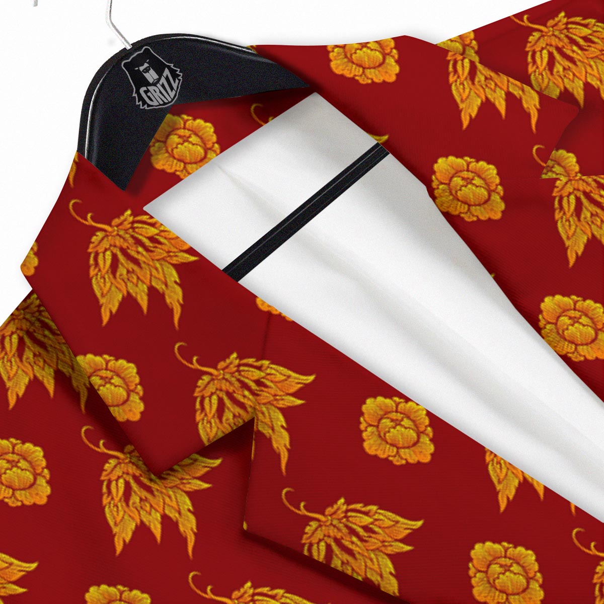 Flower Traditional Thai Print Pattern Men's Sport Coat-grizzshop