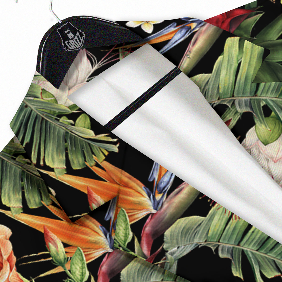 Flower Tropical Watercolor Print Pattern Men's Sport Coat-grizzshop