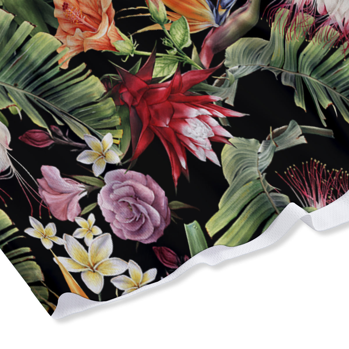 Flower Tropical Watercolor Print Pattern Mesh Shorts-grizzshop