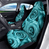 Flower Turquoise Rose Print Car Seat Covers-grizzshop