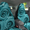 Flower Turquoise Rose Print Car Seat Covers-grizzshop