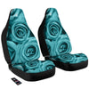 Flower Turquoise Rose Print Car Seat Covers-grizzshop