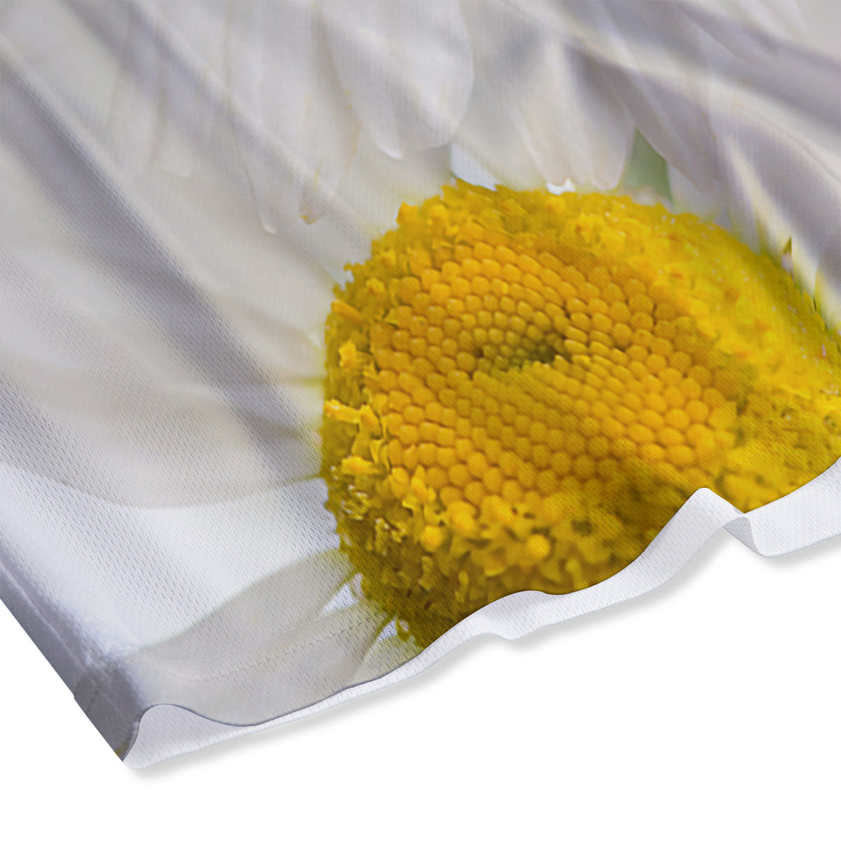 Flower White Daisy Print Mesh Shorts