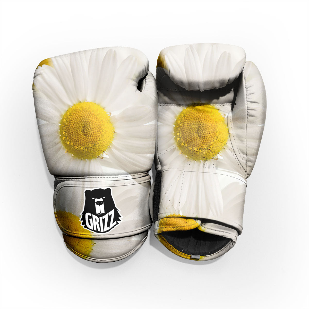 Flower White Daisy Print Pro Boxing Glove